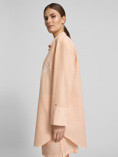 Tommy Hilfiger relaxed fit blouse met katoen van seersucker Oranje - 3