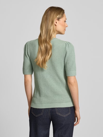 VILA Slim fit T-shirt in breilook model 'Vidalo' Lindegroen - 5