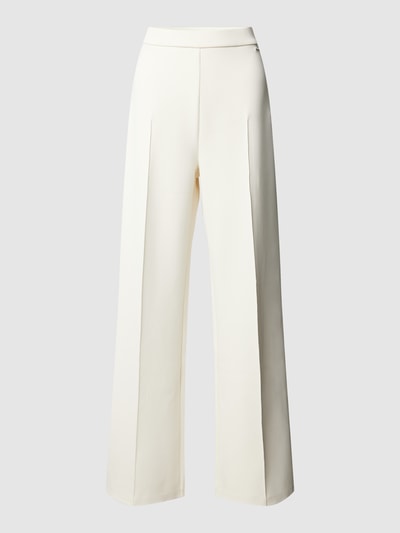 Calvin Klein Womenswear Spodnie z szeroką nogawką i przeszytymi zakładkami w pasie Złamany biały 2