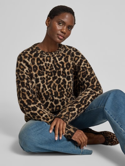 Anine Bing Relaxed Fit Pullover aus Woll-Alpaka-Mix Mittelbraun 3