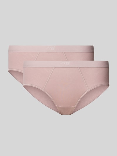 Sloggi Slip met labelprint in een set van 2 stuks, model 'FREE' Mauve - 1