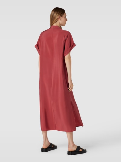 Jake*s Collection Midi-jurk met V-hals Roestrood - 5