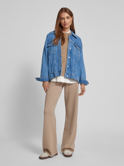 Vero Moda Regular Fit Jeansjacke aus Baumwoll-Mix mit Fly-Away Kragen Modell 'TESSA' Jeansblau 1