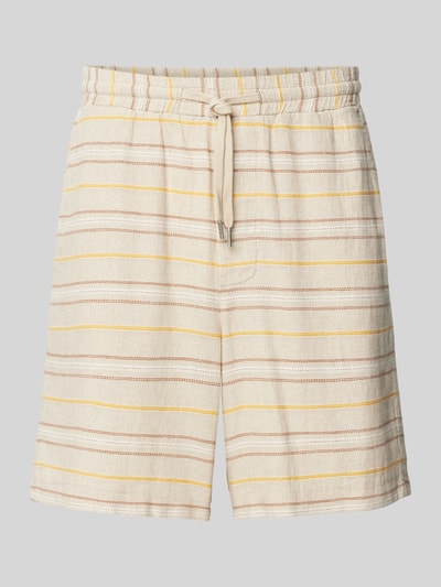 Mazine Regular Fit Leinenshorts mit Tunnelzug Beige 2