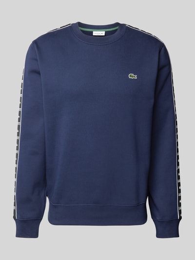 Lacoste Sweatshirt mit Label-Stitching Dunkelblau 2