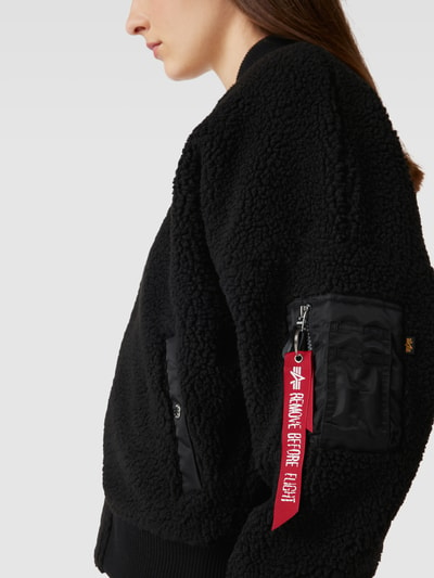 Alpha Industries Jacke mit Teddyfell Black 3