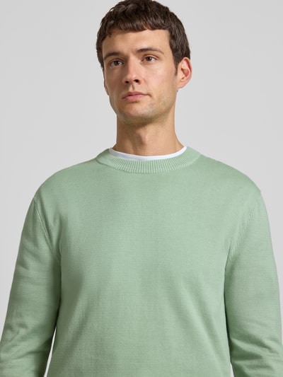 Tom Tailor Denim Regular fit gebreide pullover van katoen Mintgroen - 3