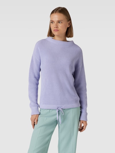 Jake*s Casual Gebreide pullover met structuurmotief Oudroze - 4