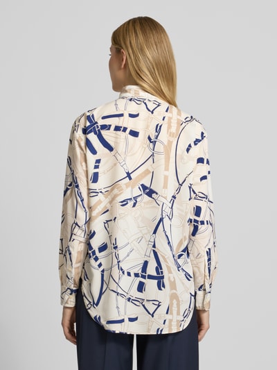 Lauren Ralph Lauren Bluzka koszulowa ze wzorem na całej powierzchni i listwą guzikową model ‘KOTTA’ Złamany biały 5