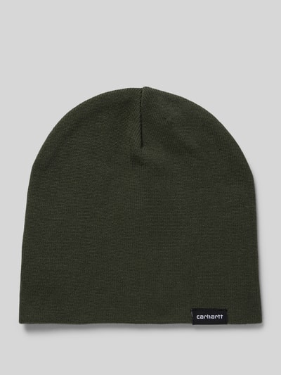 Carhartt Work In Progress Czapka beanie z detalem z logo Khaki 1