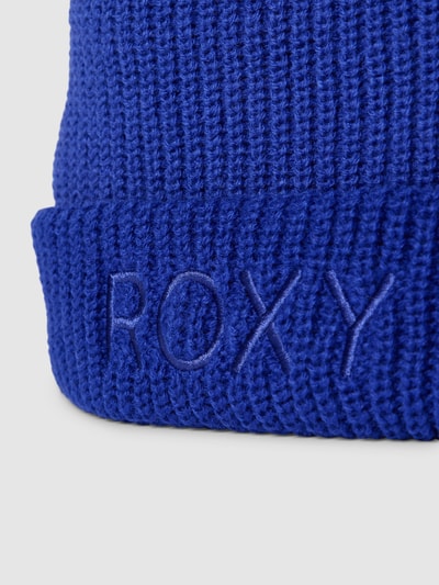 Roxy Beanie met labelstitching, model 'FREJA' Blauw - 2