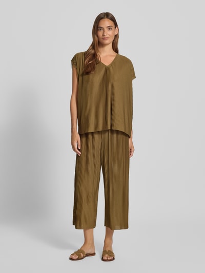 Soyaconcept Regular Fit Blusenshirt mit V-Ausschnitt Modell 'KIRIT' Khaki 1