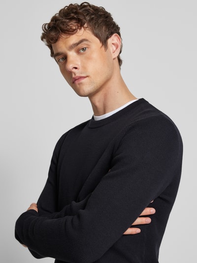 Only & Sons Gebreide pullover met ronde hals, model 'PHIL' Donkerblauw - 3