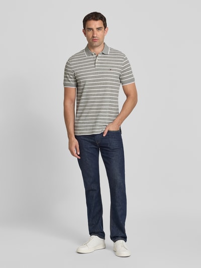 Tommy Hilfiger Regular fit poloshirt van een mix van katoen en linnen Kaki - 1