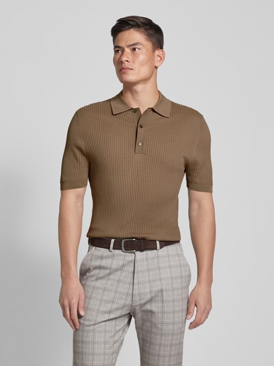 Mango Regular Fit Poloshirt mit Knopfleiste Modell 'talaia' Khaki 4