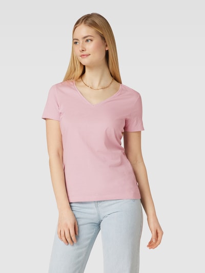 QS T-Shirt mit V-Ausschnitt Flieder 4