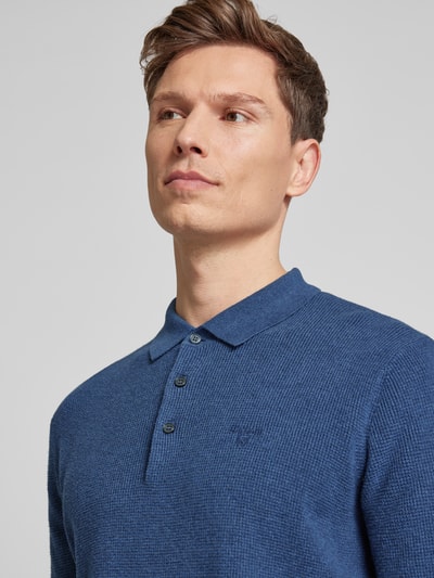 Barbour Strickpullover mit Polokragen Bleu 3