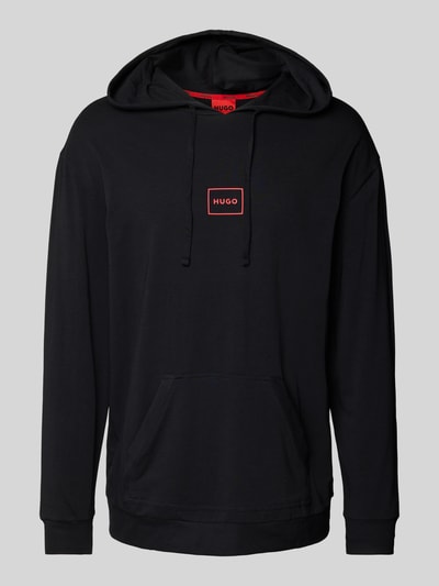 HUGO Hoodie mit Label-Print Modell 'Laze' Black 1