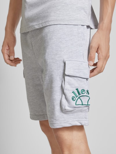 Ellesse Regular fit sweatshorts met cargozakken, model 'MORANDI' Lichtgrijs - 3