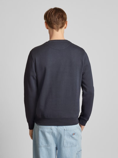 Blend Sweatshirt met ribboorden, model 'Downton' Marineblauw - 5