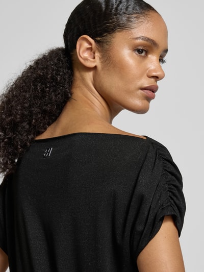 MOS MOSH T-Shirt mit Raffungen Modell 'Shima' Black 3