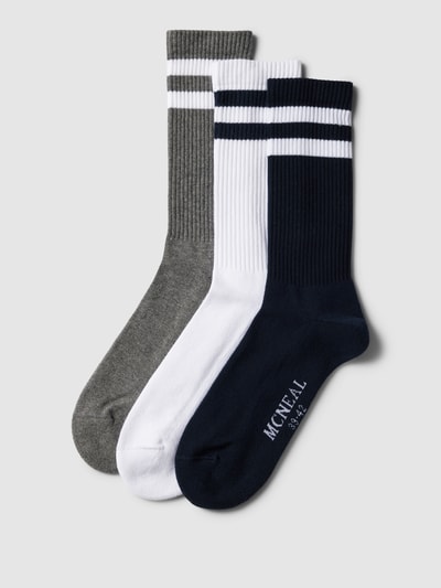 MCNEAL Socken mit Kontraststreifen im 3er-Pack Marine 1