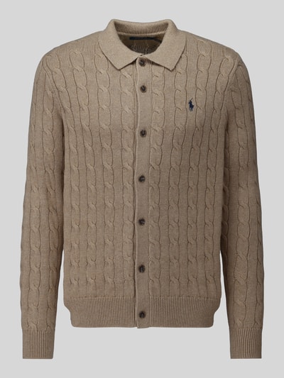 Polo Ralph Lauren Regular Fit Strickjacke aus reiner Baumwolle Beige 2