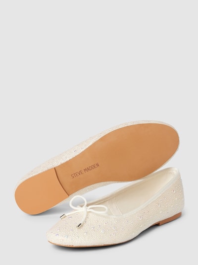 Steve Madden Ballerina's met siersteentjes, model 'BLOSSOMS-P' Offwhite - 3