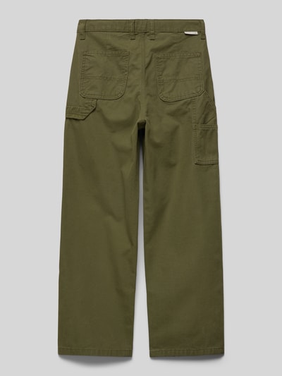 Jack & Jones Stoffen broek met 5-pocketmodel, model 'ALEX' Olijfgroen - 3