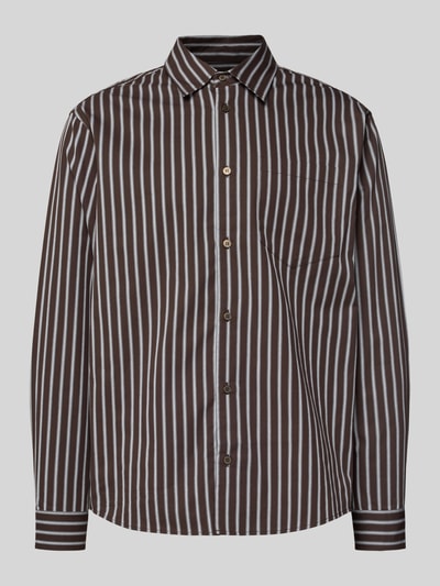 Wood Wood Freizeithemd mit Knopfleiste Modell 'Nico' Mittelbraun 2