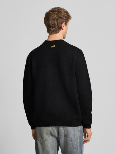 G-Star Raw Relaxed fit gebreide pullover met logo Zwart - 5