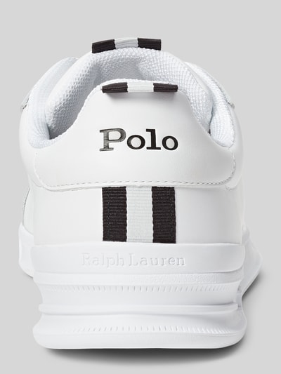 Produktfoto, Low Top Sneaker aus Glattleder von Polo Ralph Lauren, efekt: jednolity kolor, zaokrąglony nosek, płaska podeszwa, wytłaczane logo, wyhaftowane logo, pętelka do zakładania, wiązanie, fakturowana podeszwa, wykończenie: skóra gładka, materiał: naturalna skóra