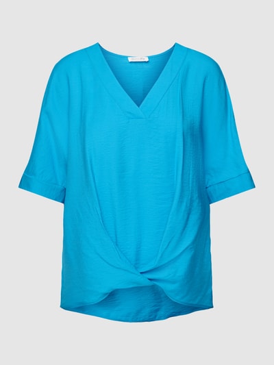 Christian Berg Woman Blusenshirt aus Viskose-Mix mit V-Ausschnitt Blau 2