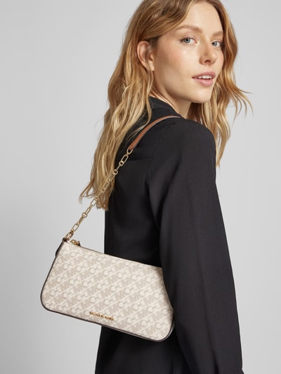 MICHAEL Michael Kors Schoudertas met labeldetail, model 'EMPIRE' Ecru - 1