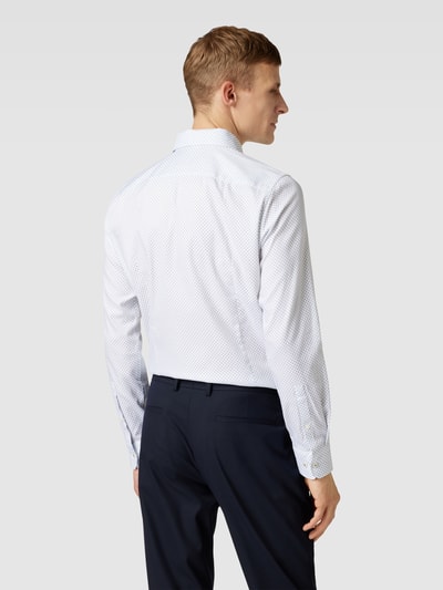 JOOP! Collection Slim Fit Business-Hemd mit Allover-Muster Modell 'Paiton' Weiss 5