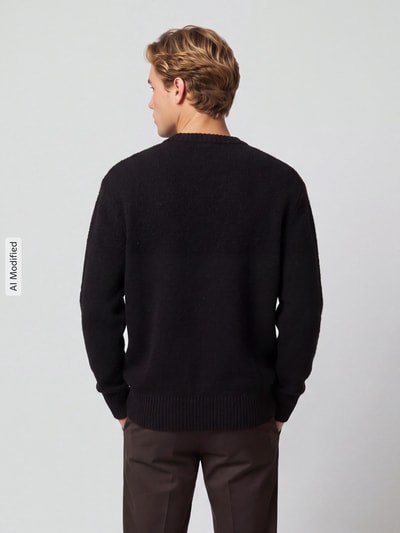 Selected Relaxed Fit Pullover aus Baumwoll-Mix Modell 'ALEX' Black 5