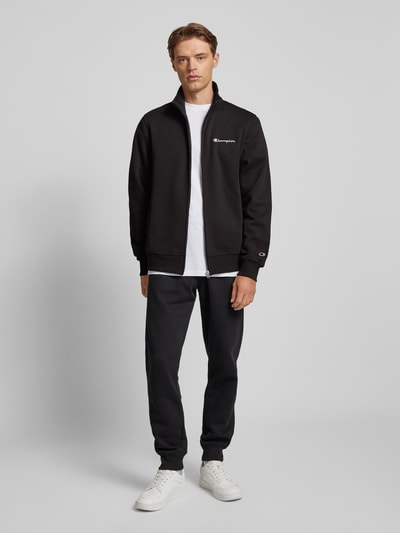 CHAMPION Sweatjacke mit Label-Stitching Black 1