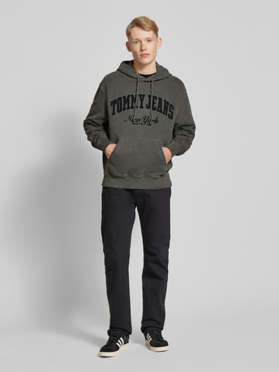 Tommy Jeans Hoodie mit Label-Stitching Black 1