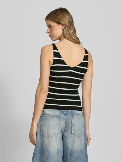 Only Slim fit tanktop van viscosemix, model 'MEDDI' Zwart - 5