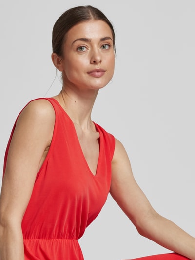 Christian Berg Woman Sukienka midi z dekoltem w serek i bocznymi rozcięciami Jasnoczerwony 3