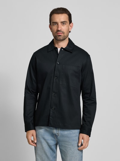 SELECTED HOMME Regular Fit Hemdjacke aus reiner Baumwolle Modell 'TATE' Black 4