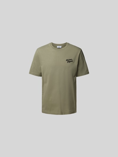 MAISON KITSUNÉ Regular Fit T-Shirt aus reiner Baumwolle Oliv 2