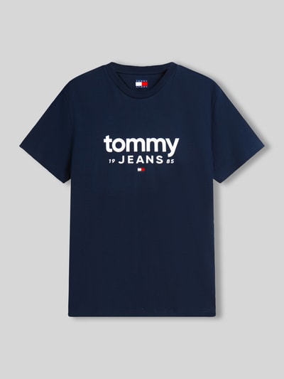 Tommy Jeans relaxed fit T-shirt van puur katoen met labelopschrift Marineblauw - 2