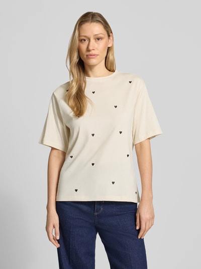 Jake*s Casual t-shirt z rękawem o dł. 1/2 Écru 4