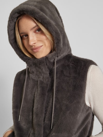 monari Gilet met capuchon Donkerbruin - 3