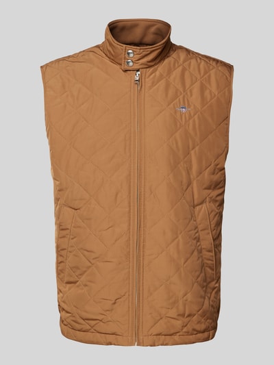 Gant Bodywarmer met labelstitching Beige - 2