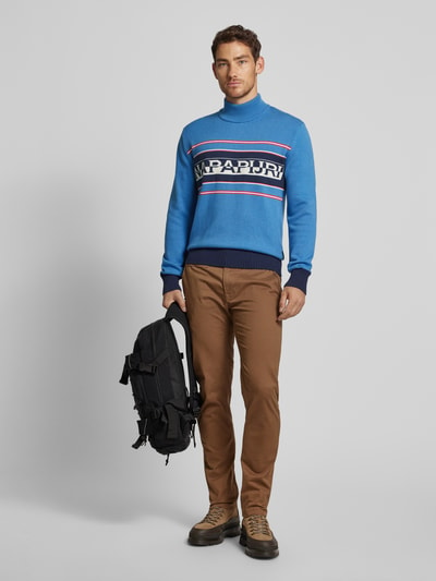 Napapijri Gebreide pullover met turtleneck, model 'SARDONA' Blauw - 1