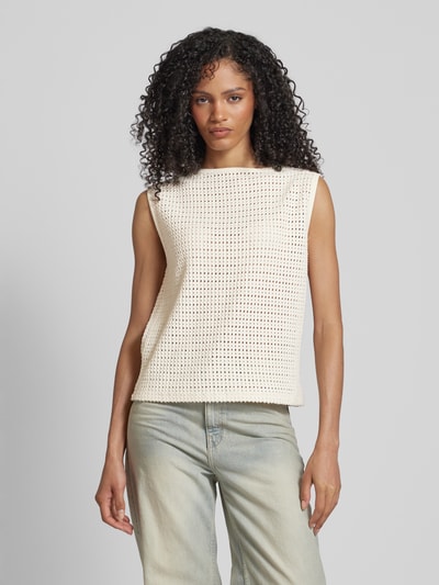 Someday Gebreide pullover met ajourpatroon, model 'Klarita' Beige - 4