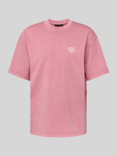 Pegador T-Shirt mit Label-Print Altrosa 2