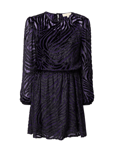 MICHAEL Michael Kors Kleid mit Tigermuster aus Samt Violett 2